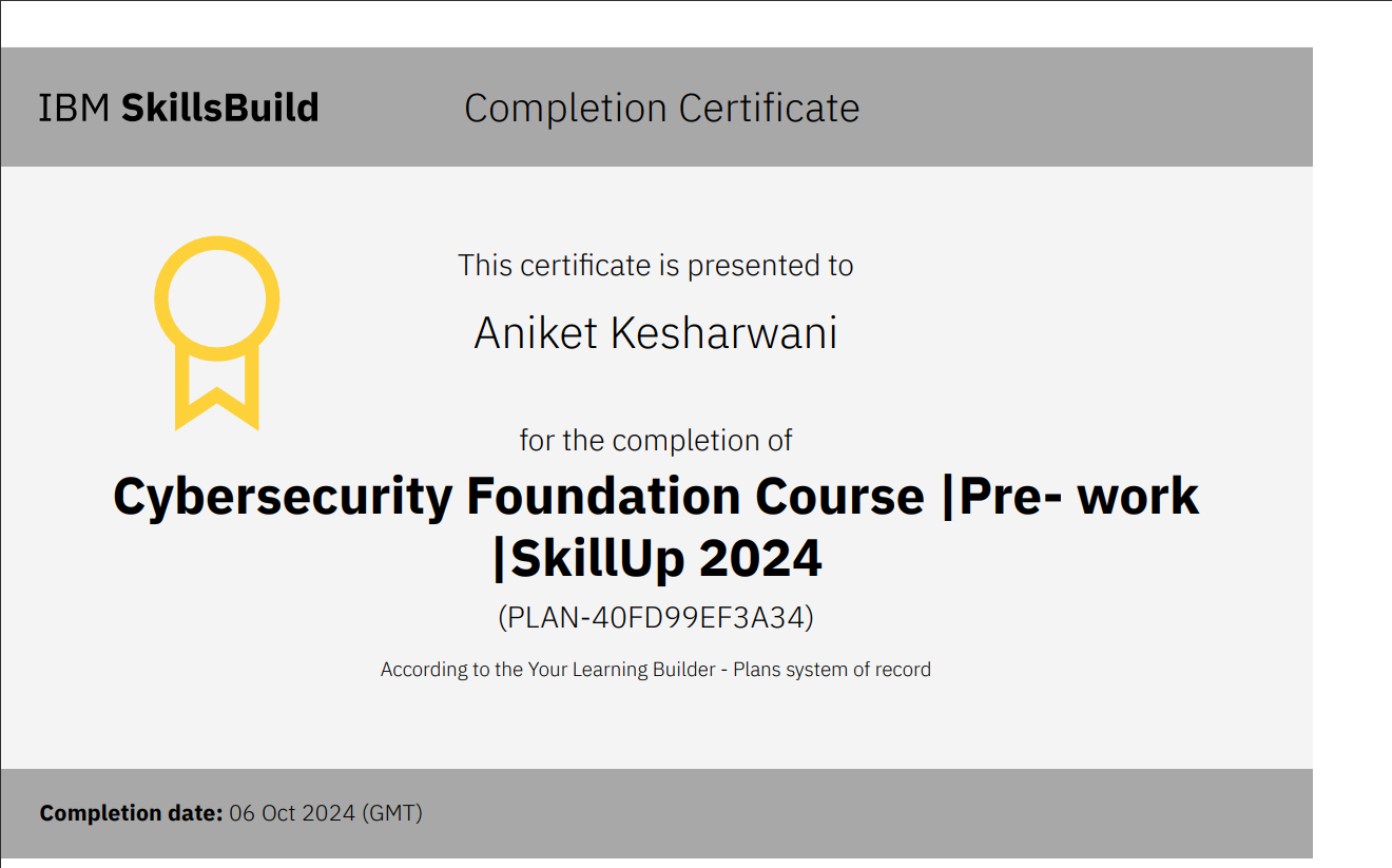 Cybersecurity Certification